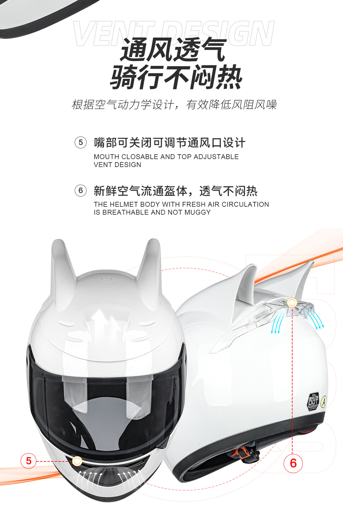 Motorcycle Helmet with Dragon Horns, Universal Helmet for Men and Women, Full-Face Helmet, Electric Vehicle Helmet, in Stock