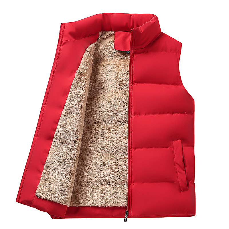 S - 5XL chaleco de algodón de pluma para hombres otoño y invierno chaleco de mediana edad suelto para hombres grueso abrigo de hombro caliente