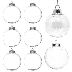 クリスマスボール 透明PET クリスマスデコレーション 割れない クリスマスDIY飾り パーティー プラスチックボール DIYクリエイティブ