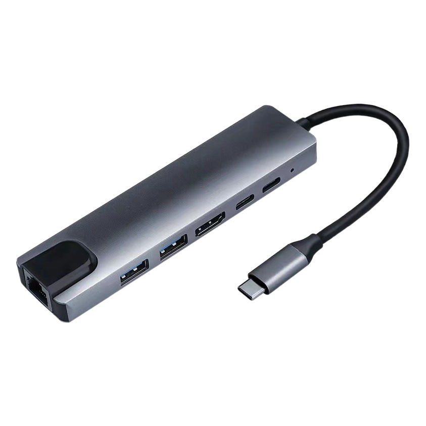 Base Tipo-C 8 en 1 – Con HDMI, USB 3.0, Ethernet y Más, para Laptop