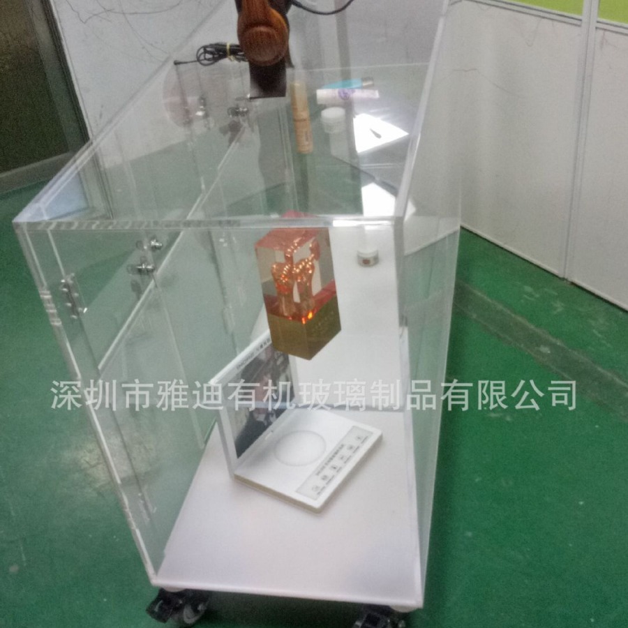 深圳市雅迪有机玻璃制品，亚克力柜子透明桌子腿，家具透明腿架，