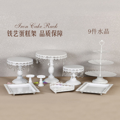 Estilo Europeo soporte de la torta de la boda taza de papel pastelería bandeja de la torta de la boda postre mesa de decoración de metal pastelería soporte 13-piece Set image 14