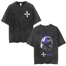 Anime Hunter X Hunter Vintage Washed T Shirt Chrollo Lucilfe