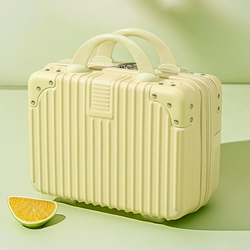 Mini Handheld Suitcase Makeup Box, 14″ & 16″, Lightweight Password Lock, Multi-Color