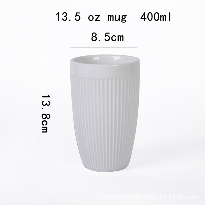 Taza de cerámica blanca de doble aislamiento térmico a prueba de escaldaduras Taza de café de oficina Taza de agua doméstica Taza de leche Taza de té