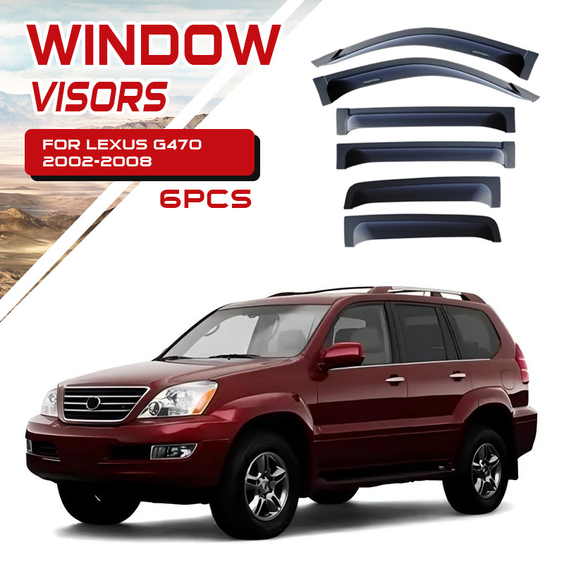 Visera para Ventana de Coche, Protector de Lluvia, Compatible con Lexus LX600 LX700 LX570 GX400 460