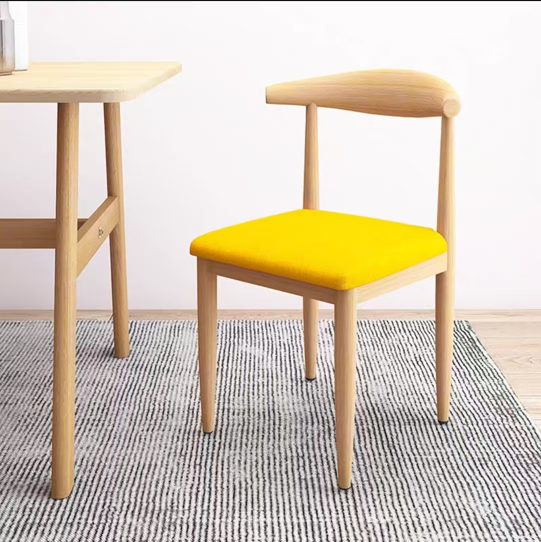 silla de cuerno silla de comedor bolsa suave espesa simple taburetes casera silla de oficina comercial silla de estudio