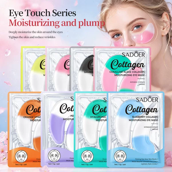 All-English Sadoer Sakura Collagen Moisturizing Eye Mask 7.5G/Pair Moisturizing Eye Mask Cross-Border Foreign Trade Wholesale