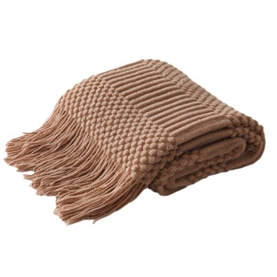 夏季薄款针织毯子北欧休闲空调装饰毯床搭巾民宿床尾毯盖毯沙发毯