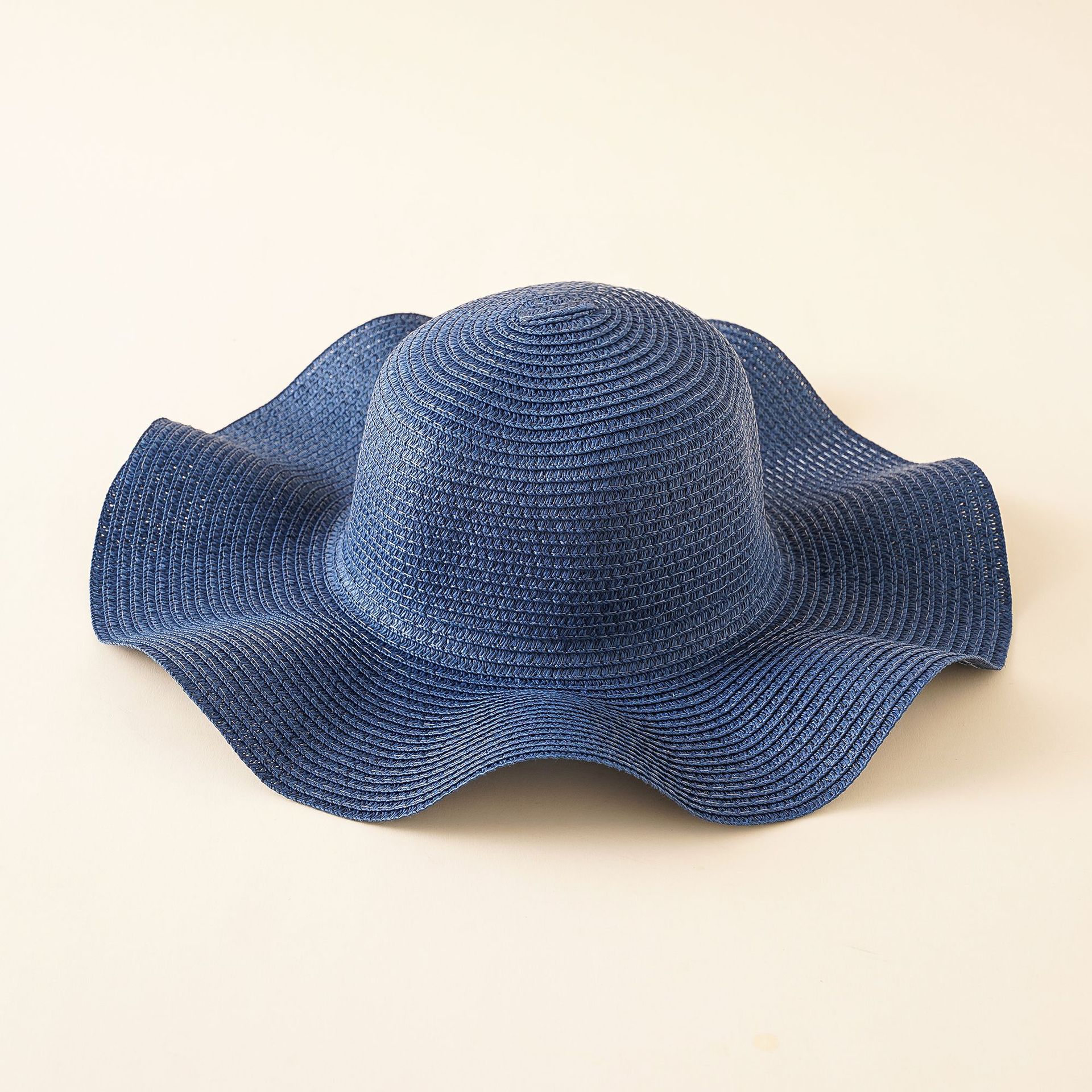 Sombrero de paja a prueba de sol de verano estilo coreano para mujer plegable a prueba de sol viaje ondulado playa sombrero a prueba de sol image 8
