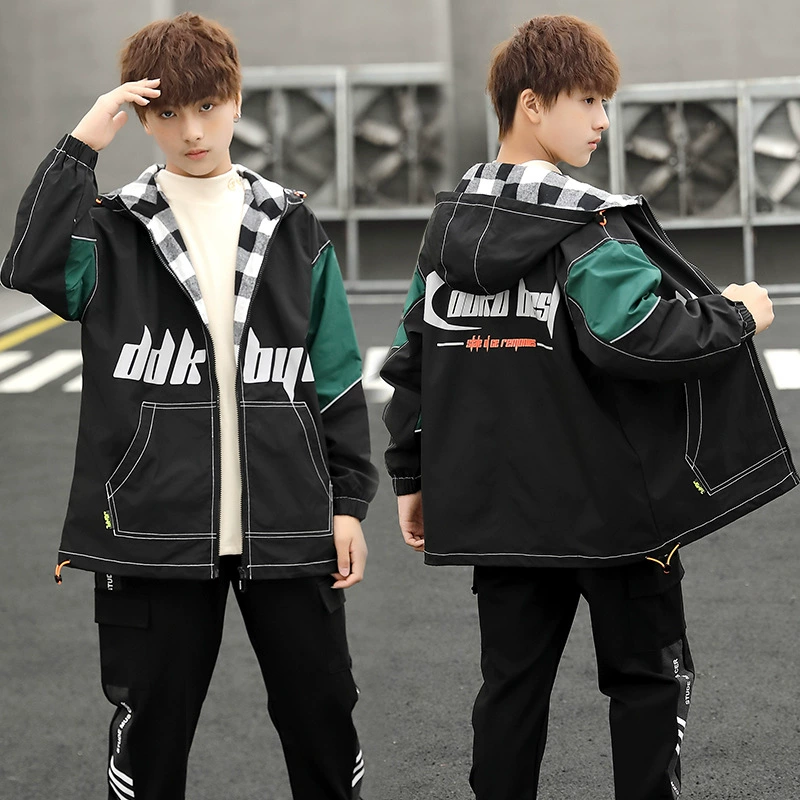 [Broken code clearance] Fat boy autumn jacket 16 plus fat increase 14 junior high school students 15 handsome jacket tide