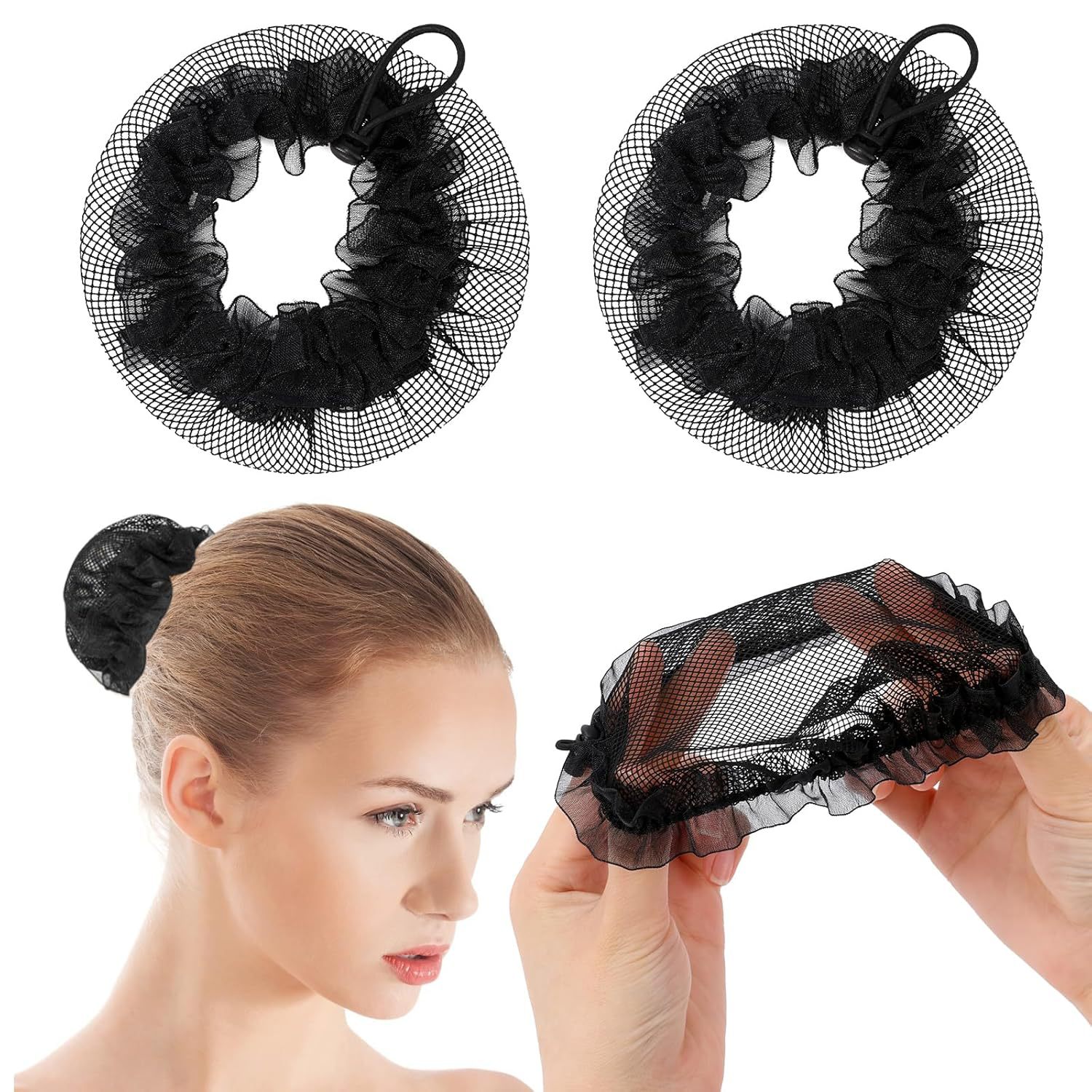 Hairnet for Women, Summer Dance Net Hairnet, Professional Flight Attendant Hair Bun Maker, Children's Bun Hair Styling Tool, Hair Accessory