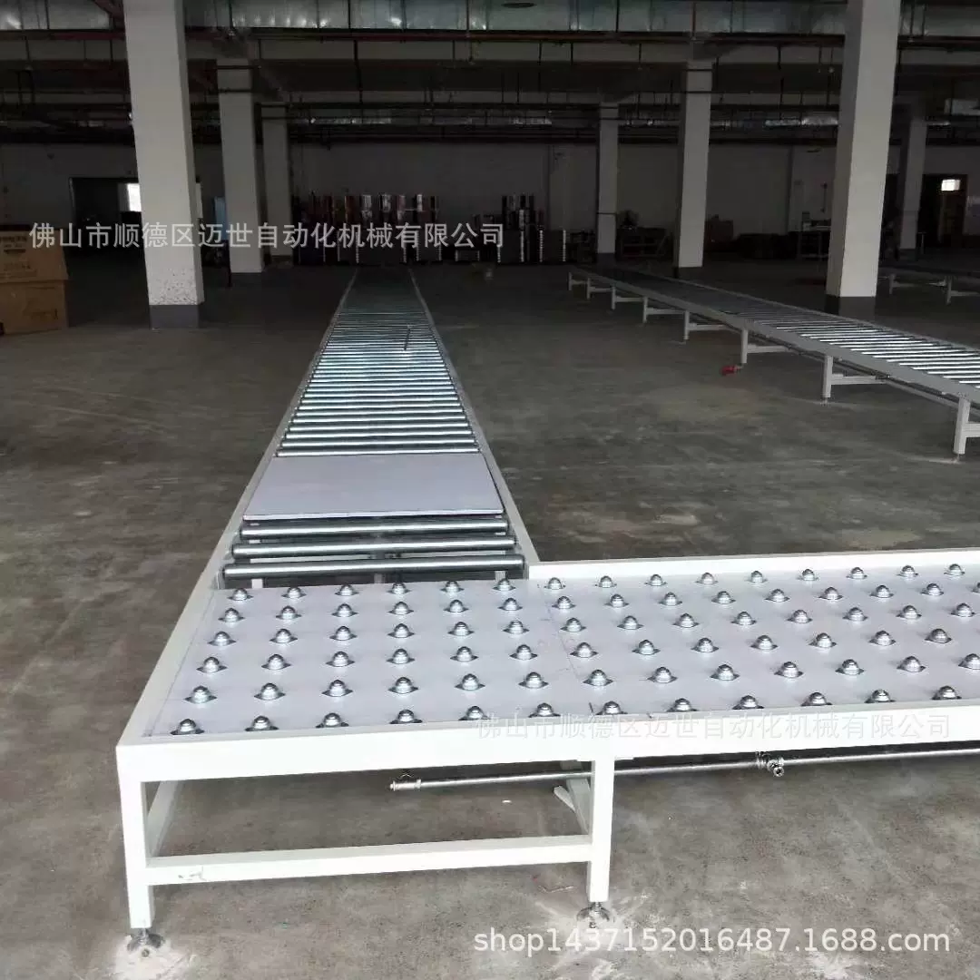 滚筒传输带输送线设备环形流水线传送带工作台动力滚筒输送机