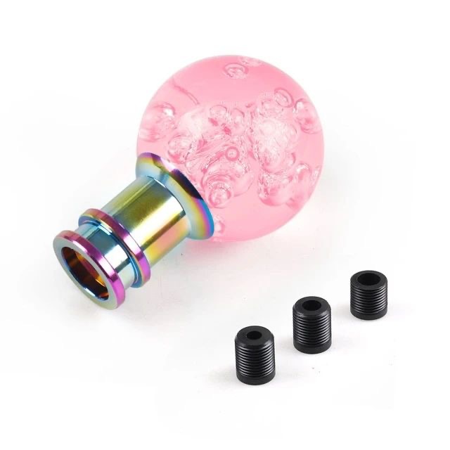 Cross-Border Car Modification Acrylic Crystal Bubble Gear Shift Knob Round Transparent Manual Gear Shift Handle Cover