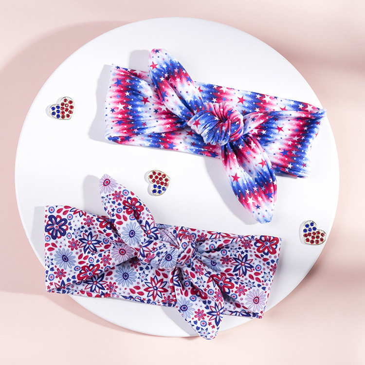 American Independence Day Children's Elastic Print Bunny Ears Star Headband display picture 6