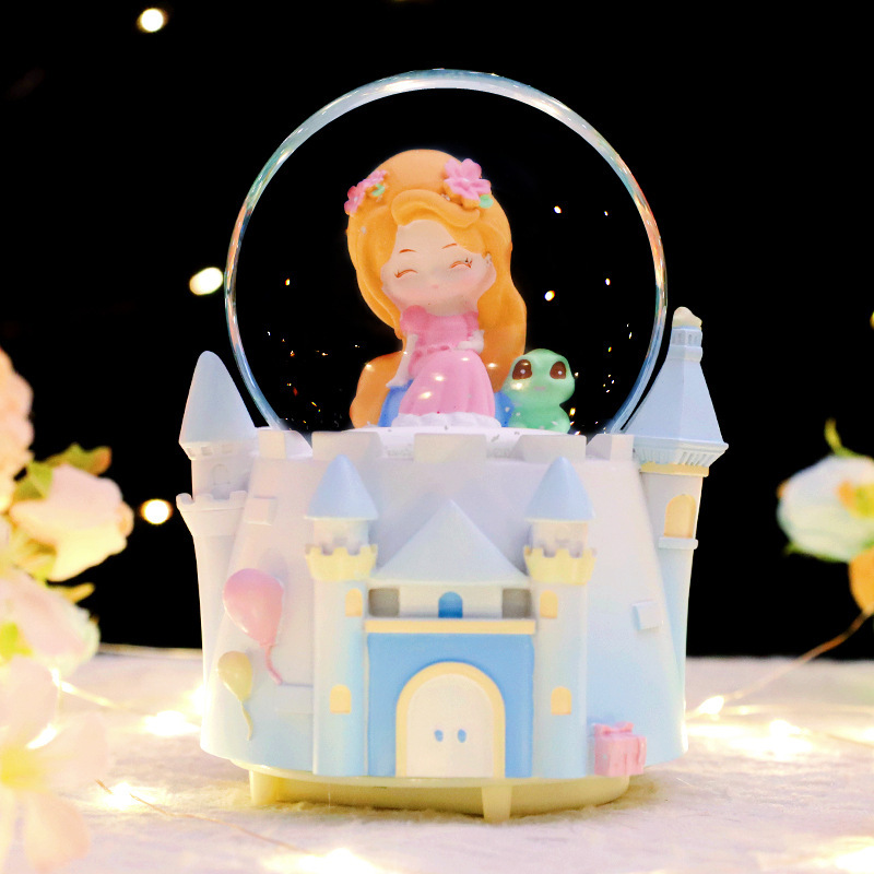 新しいタイプのバレエの女の子の夢幻の水晶のボールのオルゴールの回転は雪の寝室の装飾の水玉の置物の卸売りを漂わせます。|undefined