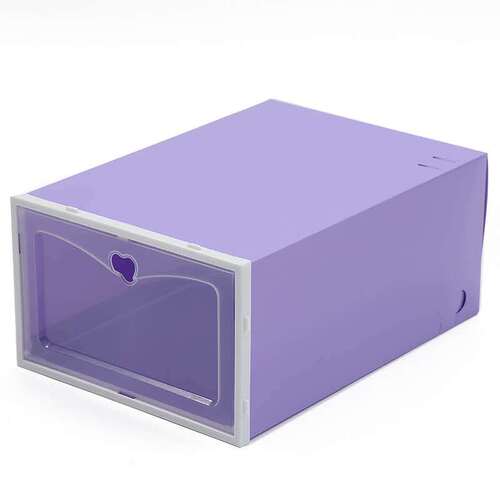 Macaron Transparent Shoe Box with Lid for Dustproof Storage, Flip-Top Design, Freestanding and Assemble-at-Home Sneaker Organizer, Wholesale