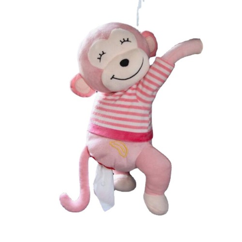 Car-mounted Pipi Monkey Paper Towel Box Cartoon Cute Creative Monkey Napkin Holder for Car Interior Wall-mounted Napkin Dispenser