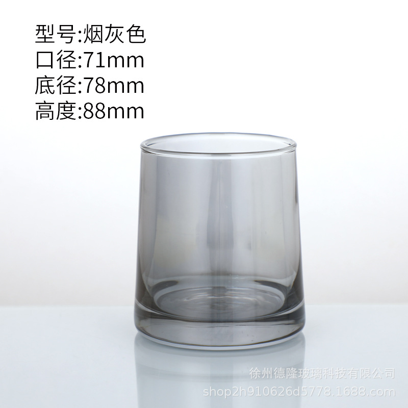 Taza de cera de banana ámbar con tapa ins taza vacía color brillante DIY vasos de cera de piedra de fragancia decoración de alta calidad