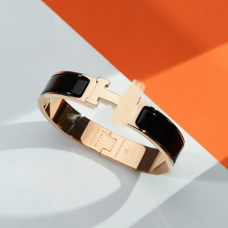 Golden black bracelet, pink gold