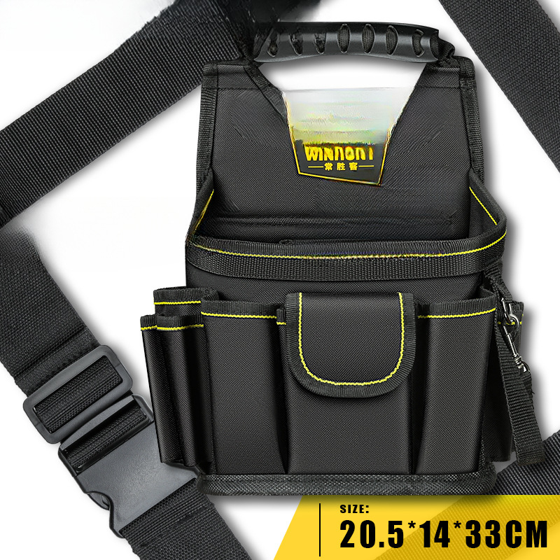 Changshengke kit de herramientas lona multifunción electricista riñonera mantenimiento engrosado hardware bolsa de herramientas bolsa de electricista de madera pequeña