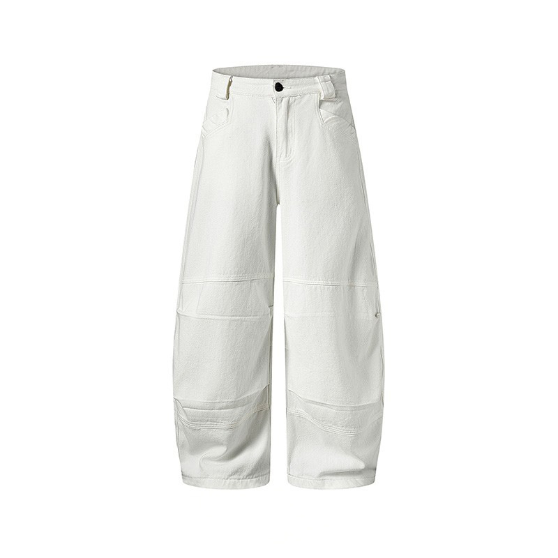 American Retro Wide-Leg White Scythe Jeans Hip-Hop Sickle Pants Baggy Casual Pants Unisex Versatile for Commuting American Retro Wide-Leg White Scythe Jeans Hip-Hop Sickle Pants Baggy Casual Pants Unisex Versatile for Commuting