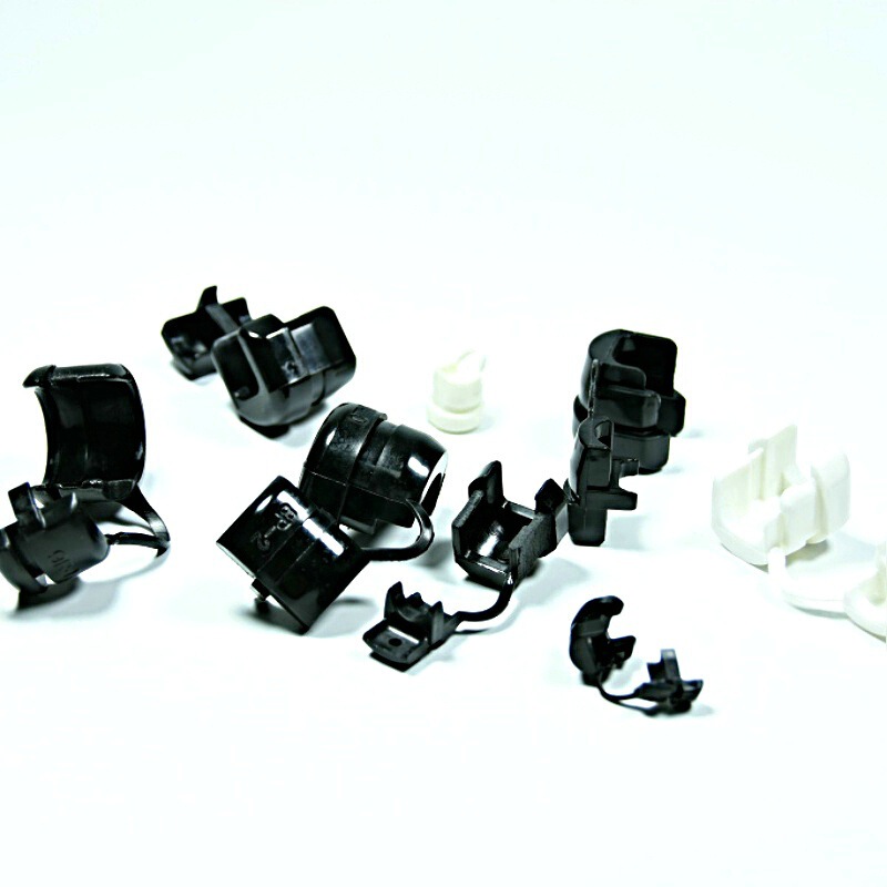 Power Cord Clips 2P-7P Wire Clips Cable Ties 3-8mm Black and White in Stock Large Quantity Discount Flame Retardant