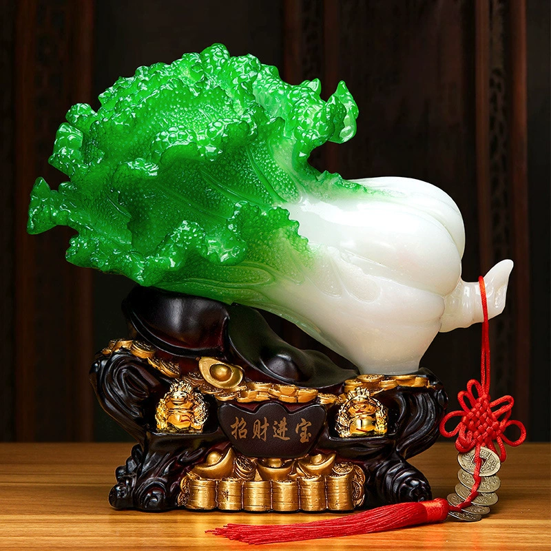 Большие нефритовые украшения в виде капусты Jinbao, ТВ, винный шкаф, вход, гостиная, украшение для дома, новый подарок на открытие магазина