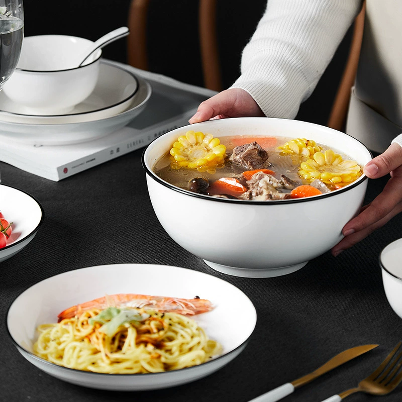 Ceramic tableware, set for food, simple and elegant design, Birthday gift