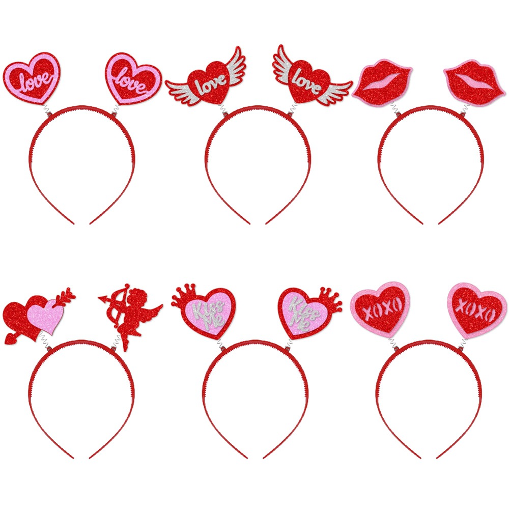 Nueva diadema de decoración de fiesta de San Valentín de Amazon, ambiente de amor rosa, accesorios de fotografía de decoración de San Valentín