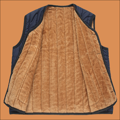 Chaleco de mediana edad y ancianos Chaleco de invierno de los hombres forrado de lana engrosada Chaleco de algodón cálido papá desgaste Chaleco de los hombres más el Tamaño 60