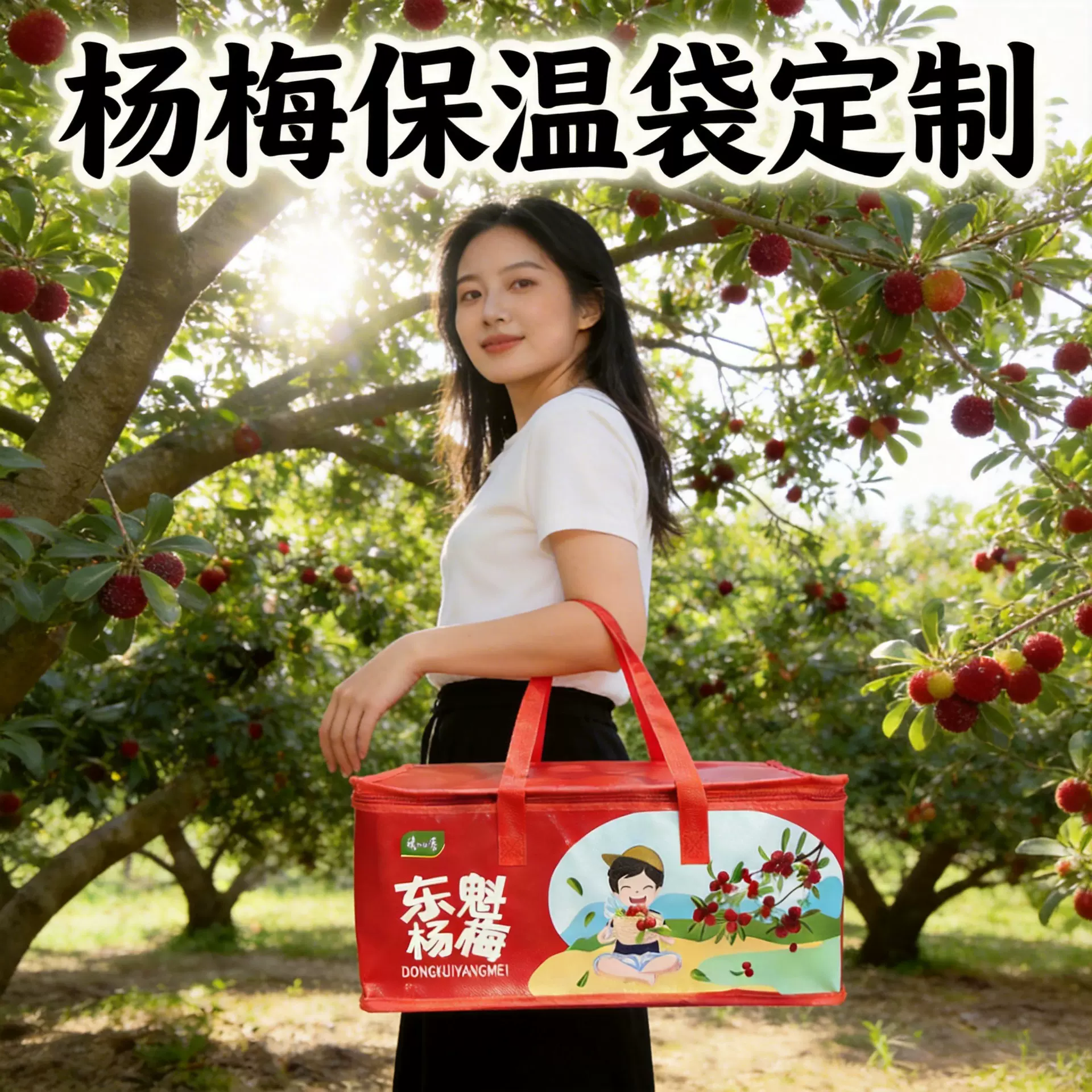 东魁杨梅打包袋电商冷链配送保鲜大容量冰包夏季保冷保温袋批发