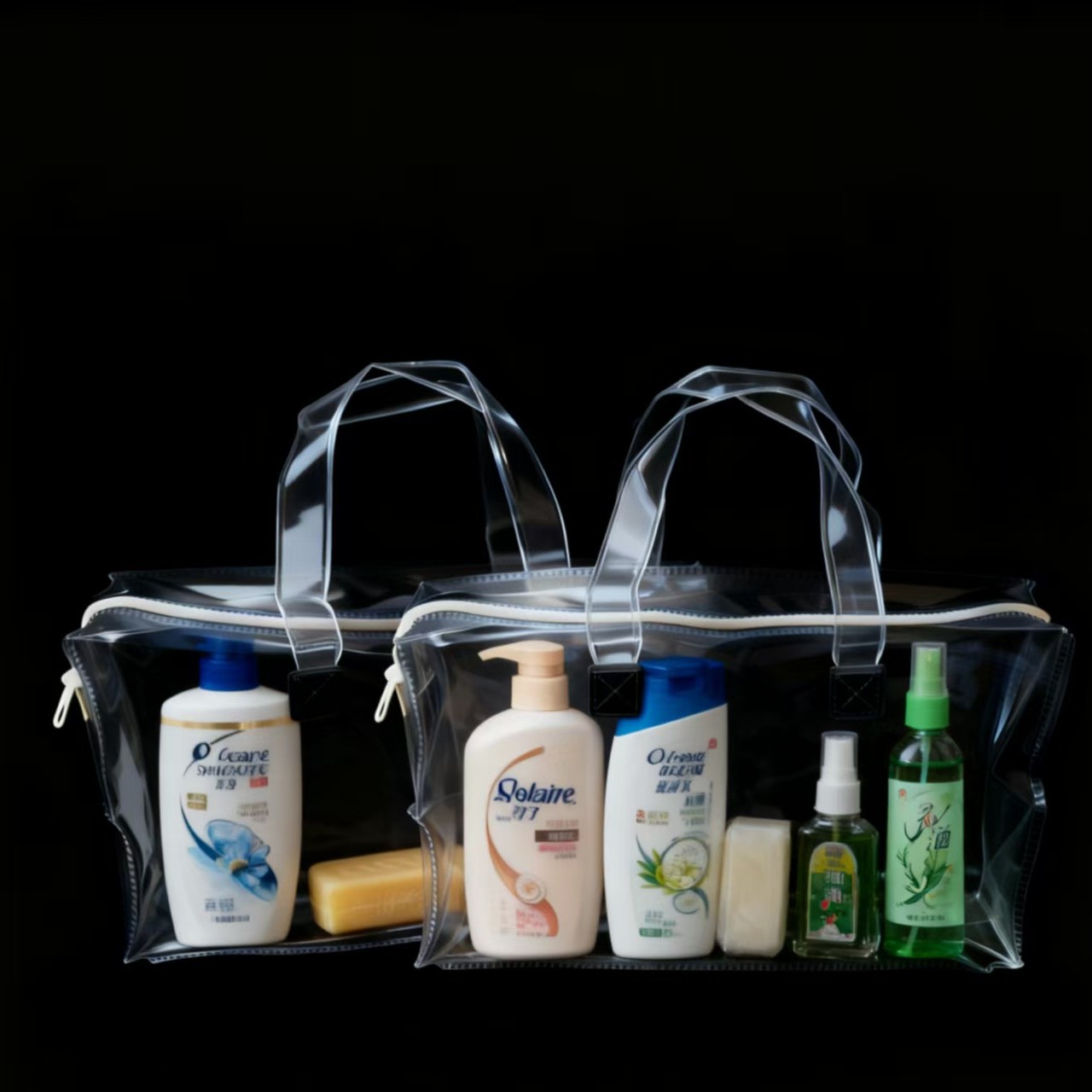 PVC透明大礼包袋子 PVC透明拉链袋现货 PVC拉链收纳袋 PVC袋子