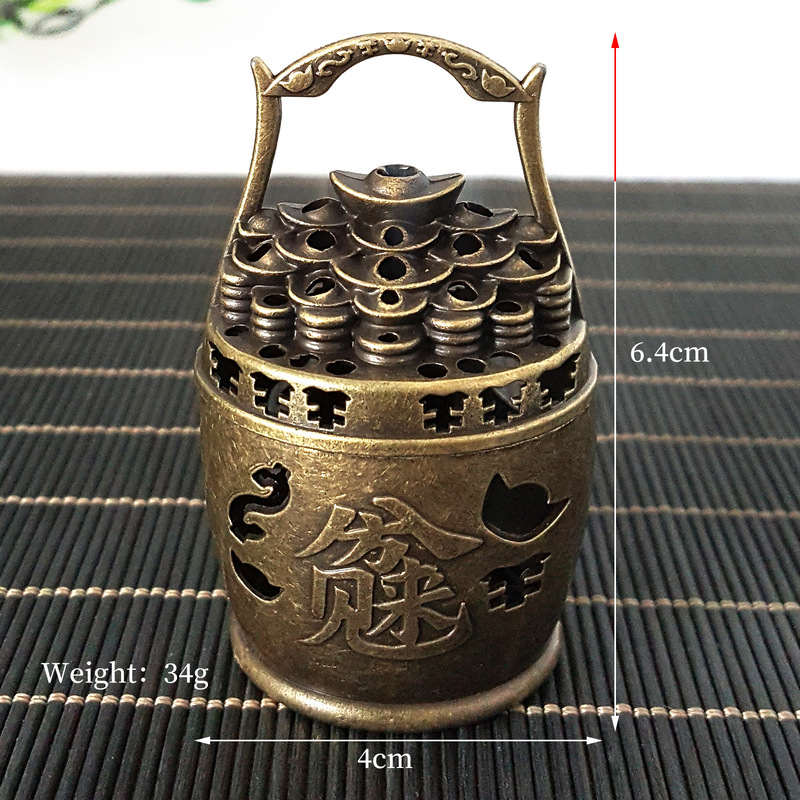 新しい金インゴット香炉、富の神、富を引き寄せる香炉、創造的な中空アロマセラピー炉、茶道香炉、小さな祥雲香炉|undefined