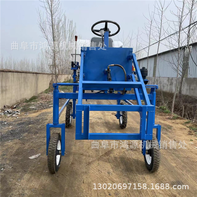 旱田地行走式小四轮打药机 辣椒蔬菜枸杞液压升降四轮打药机