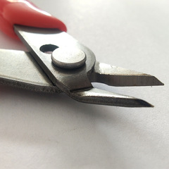 170 Stainless Steel Pointed Pliers PVC Handle Mini Terminal Wire Model Scissors Slant Mouth Scissors 