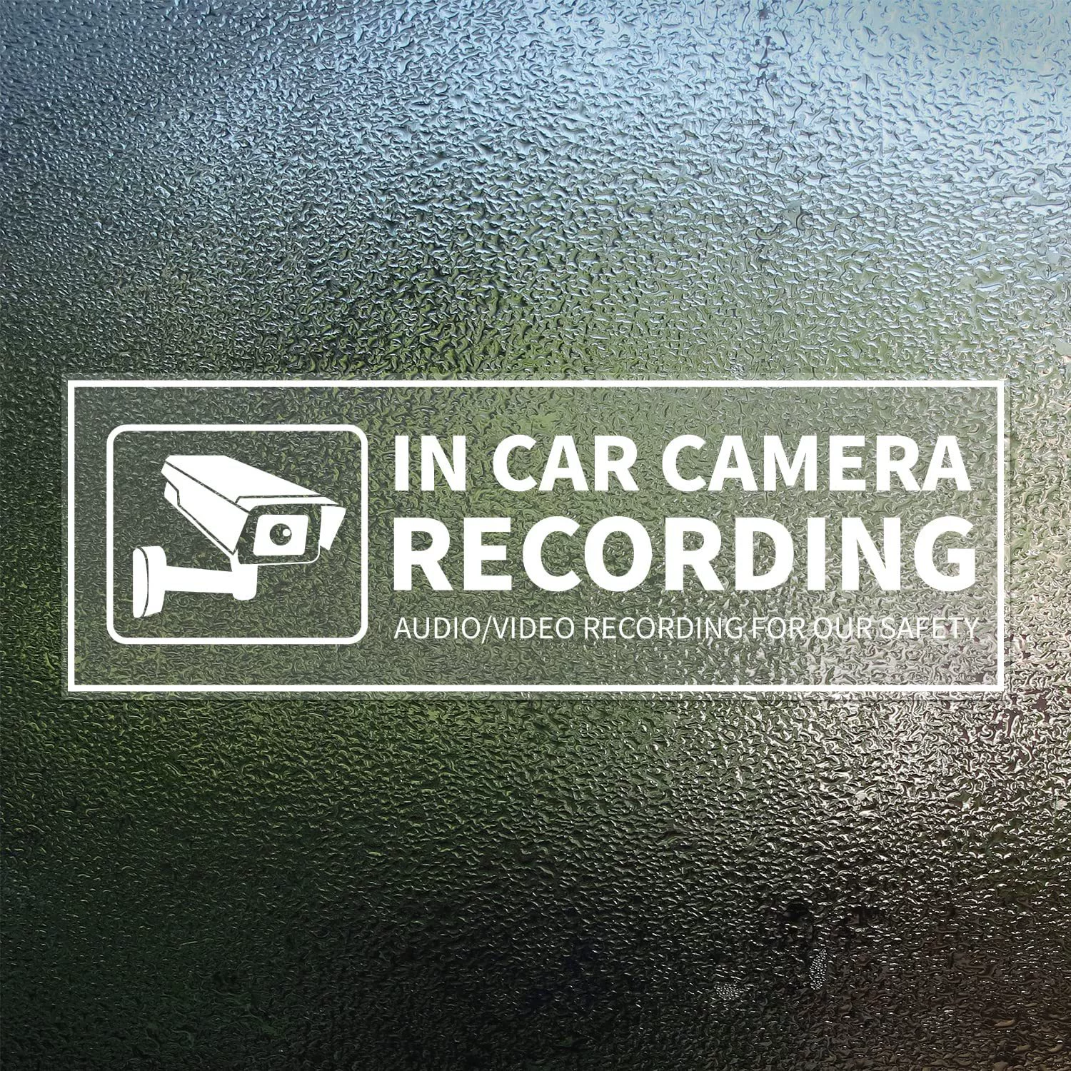 Amazon New 2025 Car Camera Audio Video Recording Window Vinyl Sticker Safety Warning Sign