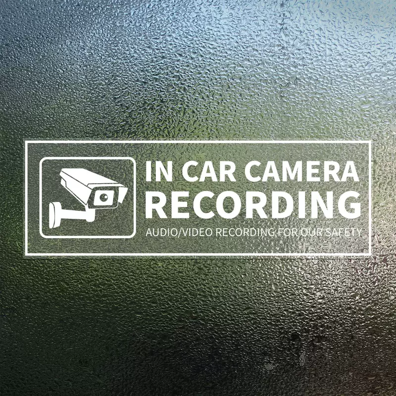 Amazon New 2025 Car Camera Audio Video Recording Window Vinyl Sticker Safety Warning Sign