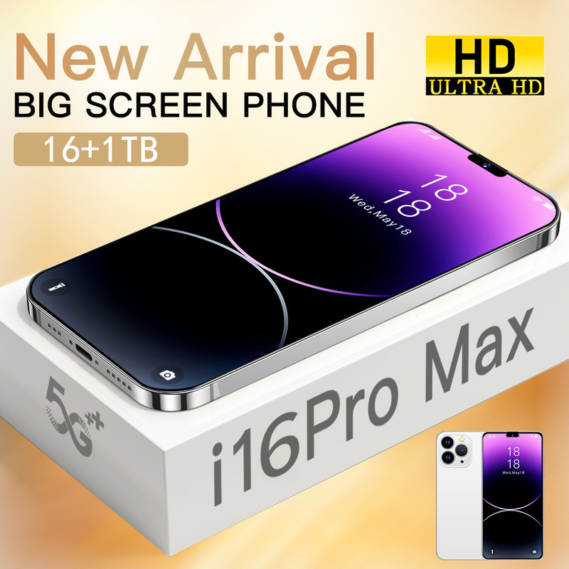 Cross-Border Mobile Phone I16 Promax 16+1t High-Definition Large Screen Genuine Smart Spot Foreign Trade Wholesale Cross-Border Mobile Phone I16 Promax 16+1t High-Definition Large Screen Genuine Smart Spot Foreign Trade Wholesale