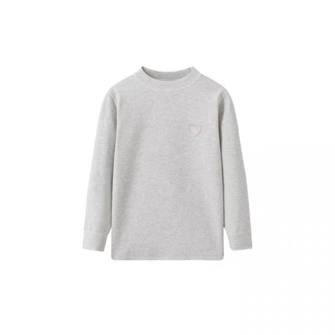 Ding-colored cotton single top-gray solid color