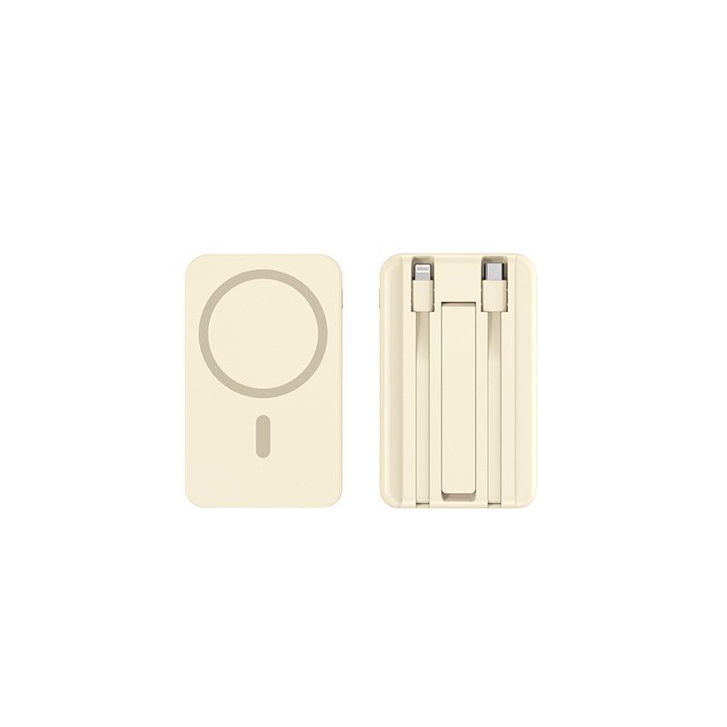 Mini magnet inalámbrico cargador de gran capacidad 10000 mAh fuente de alimentación portátil de carga rápida con soporte portátil