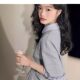 Wide Grey Polo Shirt Two-piece Suit Women's 2024 Spring and Summer New Short-sleeved T-shirt Fake Two-piece Stitching Skirt