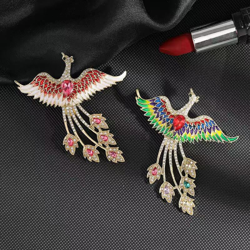New Phoenix Pin Alloy Jewelry Yiwu Accessories Brooch Dragon Year Brooch for Women High-End Elegant Retro Elegant