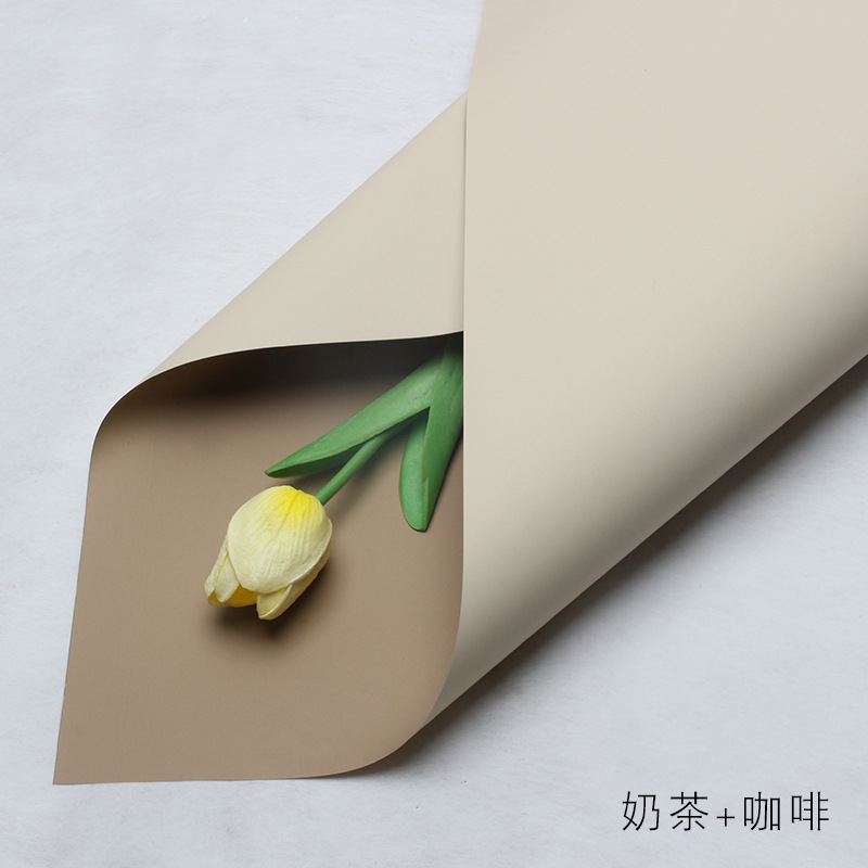 Huaxi Color sólido de doble cara Papel Ouya Material de embalaje de flores al por mayor Floristería Paquete de flores Material de flores Papel de embalaje de ramo