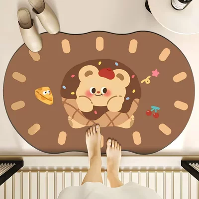 Water Absorbent Mat, Avtomobil döşəmə paspasları - donut-bear-4060cm-diatom-mud