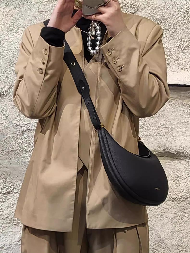 Bolsa de ombro de luxo meia lua para mulheres diário_voghion.com