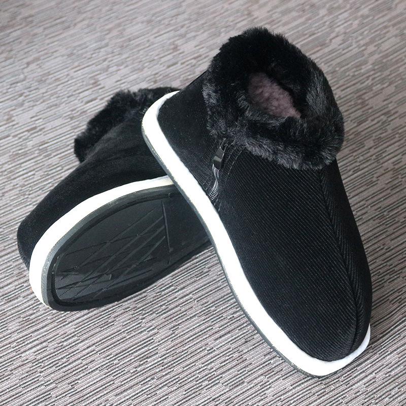 Handmade cotton shoes for women, winter indoor slippers for the elderly, non-slip and warm, suitable for rural areas