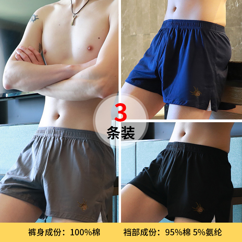Pantalones interiores de algodón 100% de algodón, pantalones cortos de hombre, pantalones deportivos de alta calidad, pantalones de cuatro esquinas, pantalones de cabeza, pantalones de arro