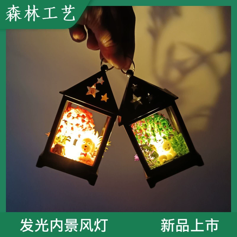 Рождественский пластиковый квадратный ветряной светильник ретро портативный ветряной светильник украшения для домашнего рабочего стола ночник светящийся вид интерьера ветряная лампа