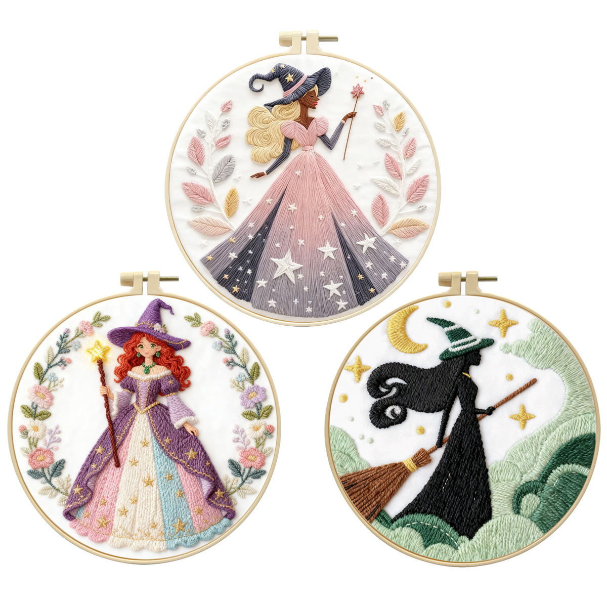 Nuevos productos transfronterizos DIY bordado material de tela artesanal paquete mágico genio creativo de aguja artesanal Inglés